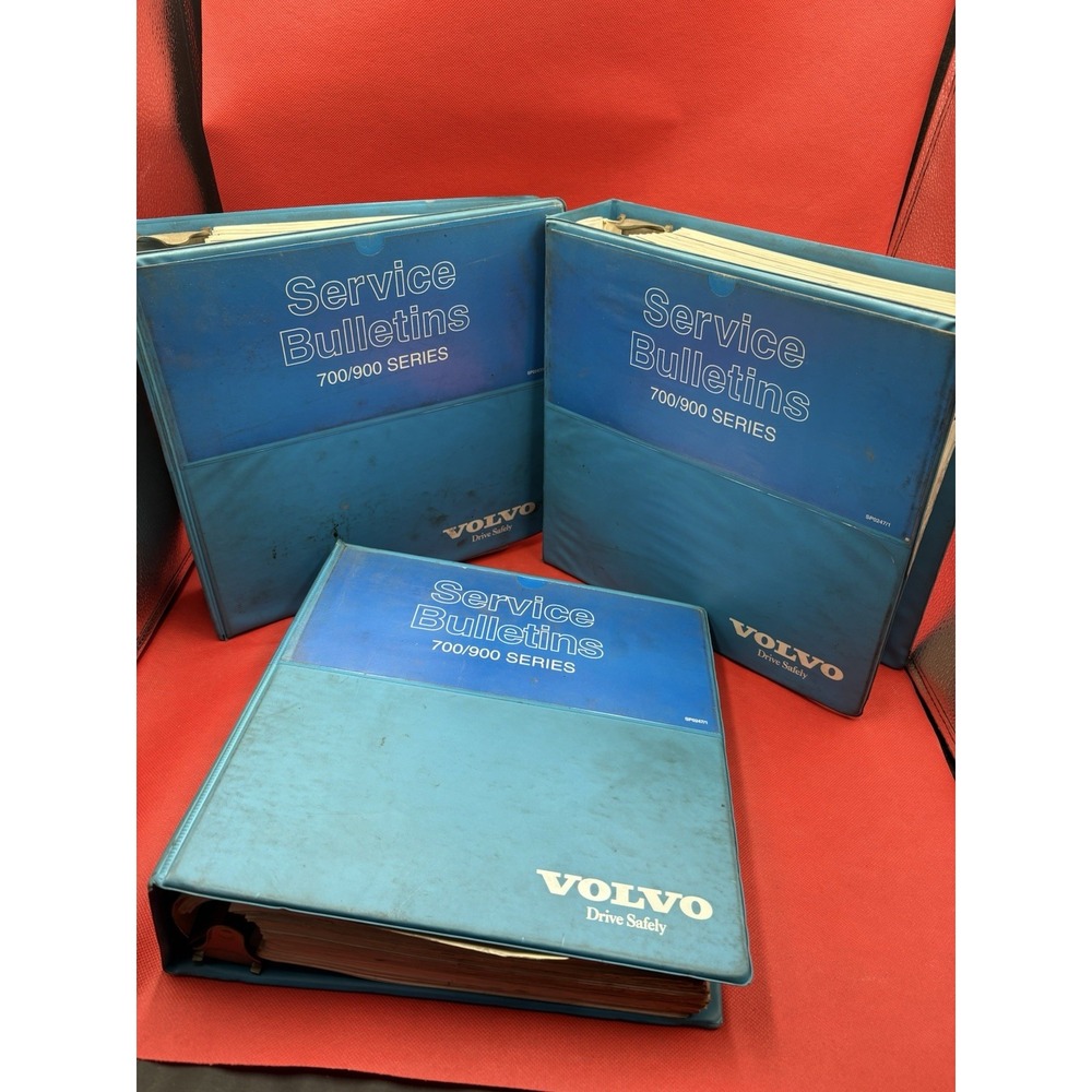 Volvo 700 900 Series Factory Service Bulletins 3 Binder Lot 740 760 940 960 OEM